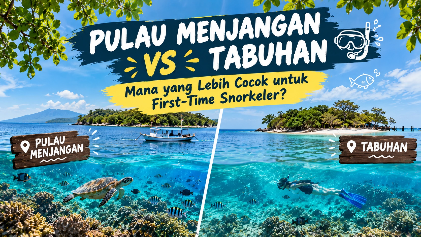 Pulau Menjangan vs Tabuhan: Mana yang Lebih Cocok untuk First-Time Snorkeler?